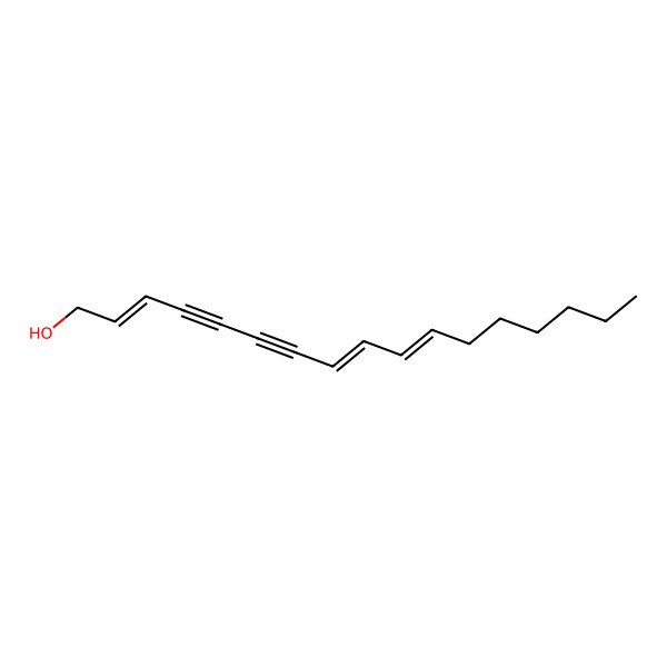 2D Structure of (2E,8E,10E)-heptadeca-2,8,10-trien-4,6-diyn-1-ol 2D Structure of (2E,8E,10E)-heptadeca-2,8,10-trien-4,6-diyn-1-ol