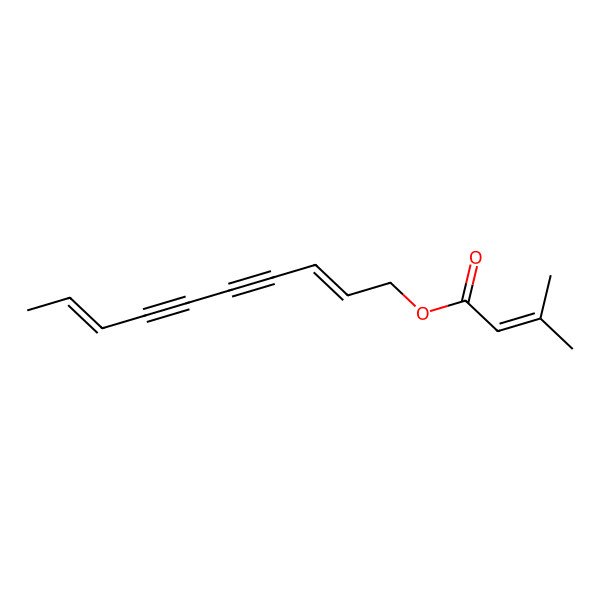 2D Structure of [(2E,8Z)-deca-2,8-dien-4,6-diynyl] 3-methylbut-2-enoate