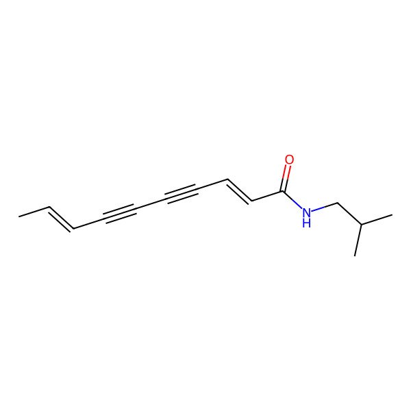 2D Structure of (2E,8Z)-N-(2-methylpropyl)deca-2,8-dien-4,6-diynamide