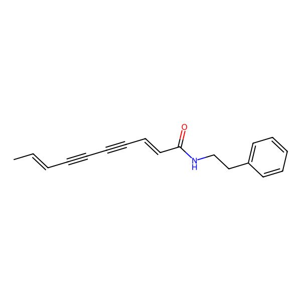 2D Structure of (2E,8Z)-N-(2-phenylethyl)deca-2,8-dien-4,6-diynamide