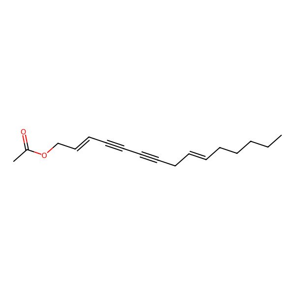 2D Structure of [(2E,9E)-pentadeca-2,9-dien-4,6-diynyl] acetate