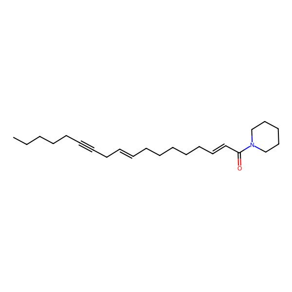 2D Structure of (2E,9Z)-1-piperidin-1-yloctadeca-2,9-dien-12-yn-1-one 2D Structure of (2E,9Z)-1-piperidin-1-yloctadeca-2,9-dien-12-yn-1-one