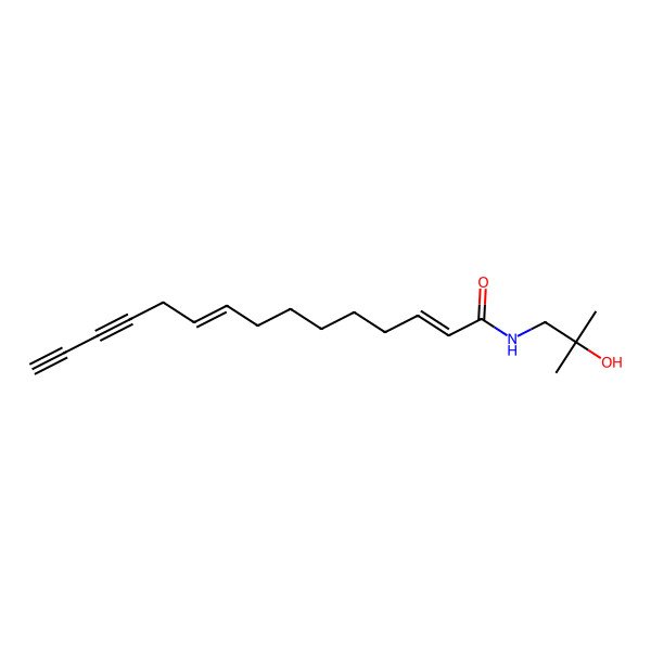 2D Structure of (2E,9Z)-N-(2-hydroxy-2-methylpropyl)pentadeca-2,9-dien-12,14-diynamide