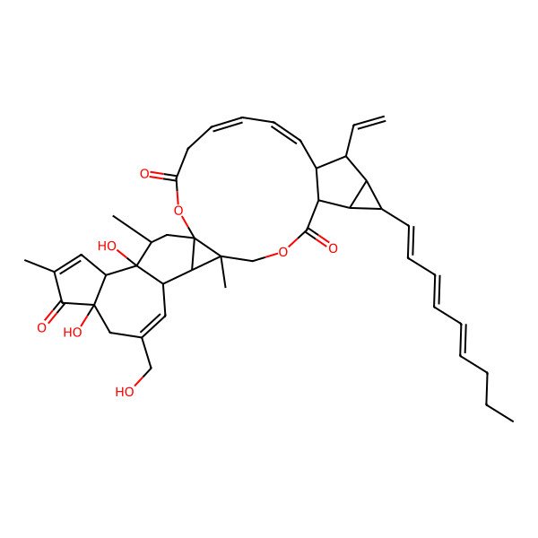 2D Structure of (1S,5E,7E,9R,10R,11R,12S,13R,14R,18S,19R,20S,24R,28S,29R,30R)-10-ethenyl-24,29-dihydroxy-22-(hydroxymethyl)-18,26,30-trimethyl-12-[(1E,3E,5E)-nona-1,3,5-trienyl]-2,16-dioxaheptacyclo[16.13.0.01,19.09,14.011,13.020,29.024,28]hentriaconta-5,7,21,26-tetraene-3,15,25-trione