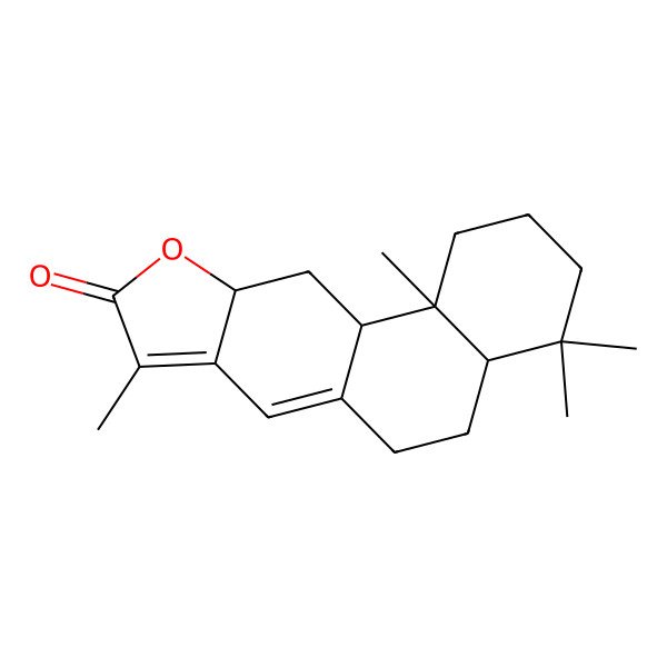 2D Structure of (4aS,10aR,11aR,11bR)-4,4,8,11b-tetramethyl-2,3,4a,5,6,10a,11,11a-octahydro-1H-naphtho[2,1-f][1]benzofuran-9-one
