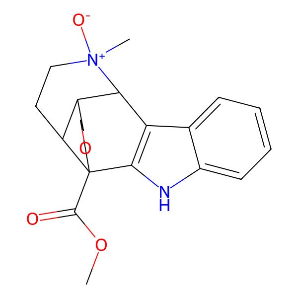 2D Structure of methyl (2R,6S,7S,12S)-3-methyl-3-oxido-10-oxa-14-aza-3-azoniapentacyclo[11.7.0.02,7.06,12.015,20]icosa-1(13),15,17,19-tetraene-12-carboxylate