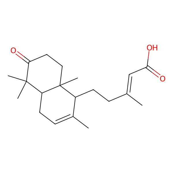 2D Structure of (Z)-5-[(1R,4aR,8aR)-2,5,5,8a-tetramethyl-6-oxo-4,4a,7,8-tetrahydro-1H-naphthalen-1-yl]-3-methylpent-2-enoic acid