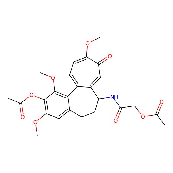 2D Structure of [2-[(2-acetyloxy-1,3,10-trimethoxy-9-oxo-6,7-dihydro-5H-benzo[a]heptalen-7-yl)amino]-2-oxoethyl] acetate