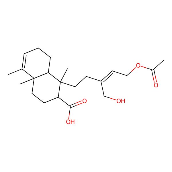 2D Structure of 1-[5-Acetyloxy-3-(hydroxymethyl)pent-3-enyl]-1,4a,5-trimethyl-2,3,4,7,8,8a-hexahydronaphthalene-2-carboxylic acid