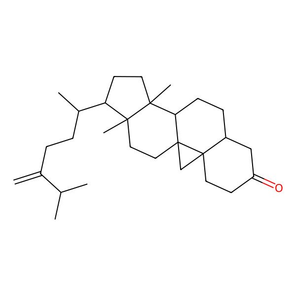 2D Structure of 12,16-Dimethyl-15-(6-methyl-5-methylideneheptan-2-yl)pentacyclo[9.7.0.01,3.03,8.012,16]octadecan-6-one