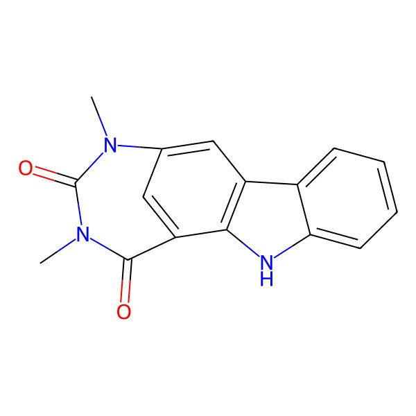 2D Structure of 13,15-dimethyl-3,13,15-triazatetracyclo[10.4.1.02,10.04,9]heptadeca-1(17),2(10),4,6,8,11-hexaene-14,16-dione