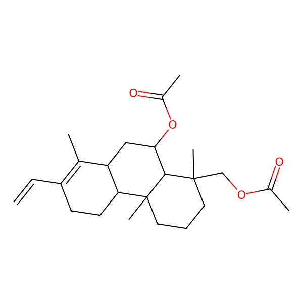 2D Structure of [(1R,4aR,4bS,8aR,10R,10aR)-10-acetyloxy-7-ethenyl-1,4a,8-trimethyl-2,3,4,4b,5,6,8a,9,10,10a-decahydrophenanthren-1-yl]methyl acetate