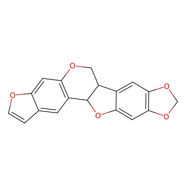 2D Structure of (1S,13S)-7,11,17,19,23-pentaoxahexacyclo[11.10.0.02,10.04,8.014,22.016,20]tricosa-2(10),3,5,8,14,16(20),21-heptaene