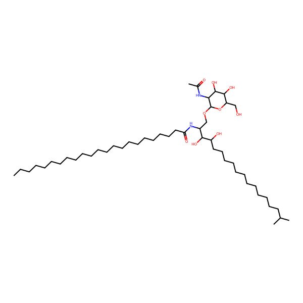 2D Structure of N-[1-[3-acetamido-4,5-dihydroxy-6-(hydroxymethyl)oxan-2-yl]oxy-3,4-dihydroxy-17-methyloctadecan-2-yl]tricosanamide