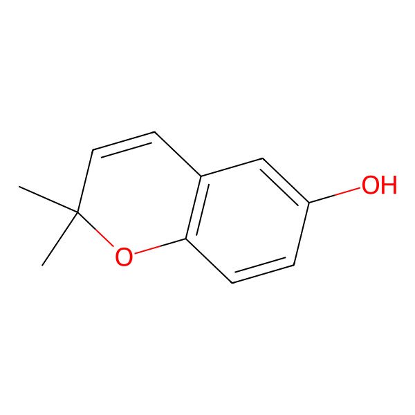 2D Structure of 2H-1-Benzopyran-6-ol, 2,2-dimethyl-