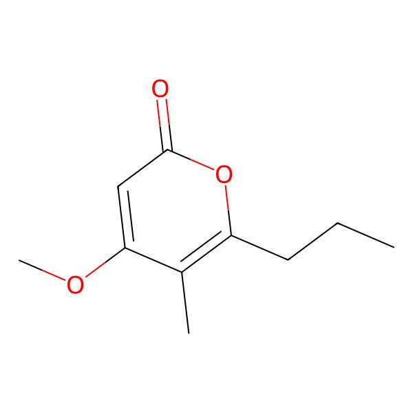 2D Structure of 2H-Pyran-2-one, 4-methoxy-5-methyl-6-propyl-