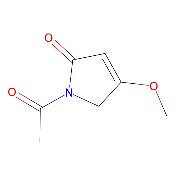 2D Structure of 2H-Pyrrol-2-one, 1-acetyl-1,5-dihydro-4-methoxy-(9CI)