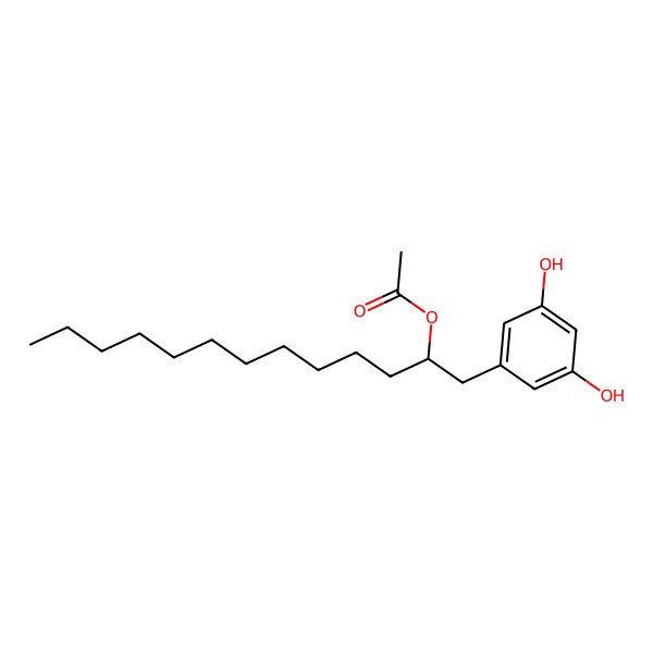 2D Structure of [(2R)-1-(3,5-dihydroxyphenyl)tridecan-2-yl] acetate