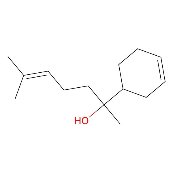 2D Structure of (2R)-2-[(1S)-cyclohex-3-en-1-yl]-6-methylhept-5-en-2-ol
