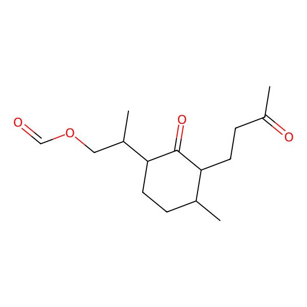 2D Structure of [(2R)-2-[(1S,3S,4R)-4-methyl-2-oxo-3-(3-oxobutyl)cyclohexyl]propyl] formate