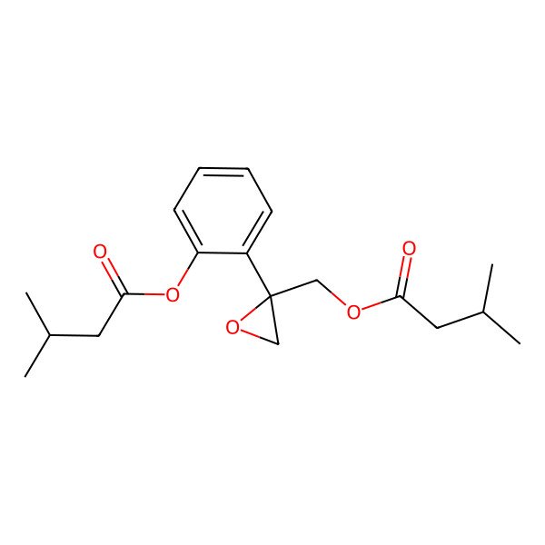 2D Structure of [(2R)-2-[2-(3-methylbutanoyloxy)phenyl]oxiran-2-yl]methyl 3-methylbutanoate