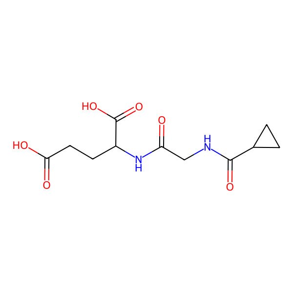 2D Structure of (2R)-2-[[2-(cyclopropanecarbonylamino)acetyl]amino]pentanedioic acid