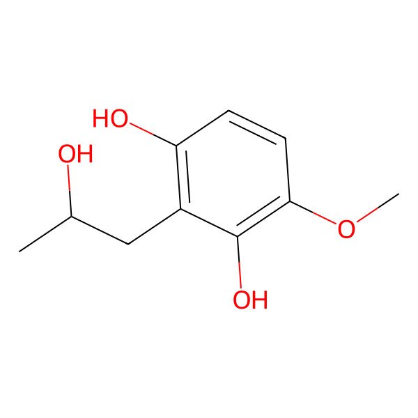 2D Structure of (2'R)-2-(2'-hydroxypropyl)-4-methoxyl-1,3-benzenediol