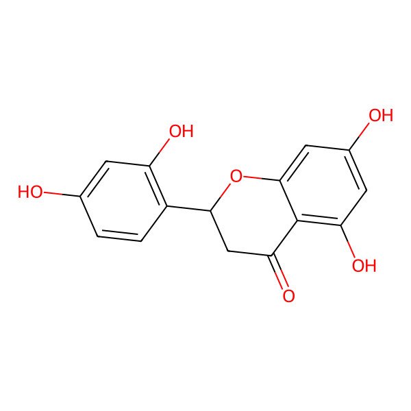 2D Structure of (2R)-2-(2,4-dihydroxyphenyl)-5,7-dihydroxy-2,3-dihydrochromen-4-one