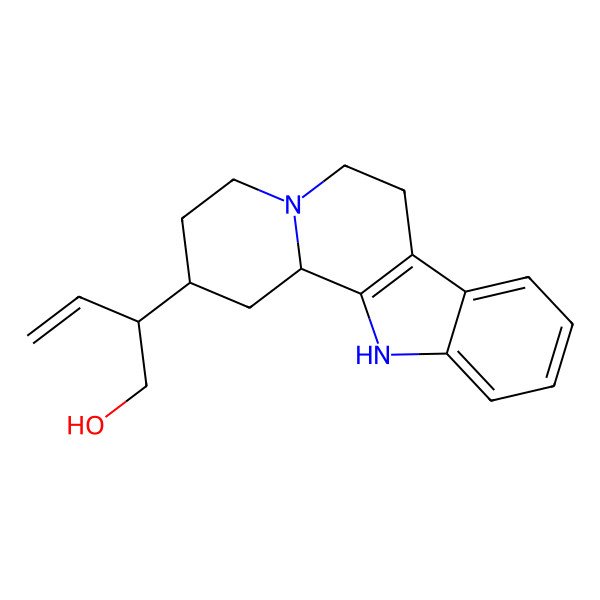 2D Structure of (2R)-2-[(2R,12bS)-1,2,3,4,6,7,12,12b-octahydroindolo[2,3-a]quinolizin-2-yl]but-3-en-1-ol