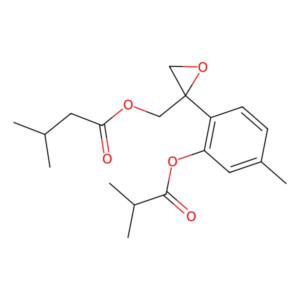 2D Structure of [(2R)-2-[4-methyl-2-(2-methylpropanoyloxy)phenyl]oxiran-2-yl]methyl 3-methylbutanoate