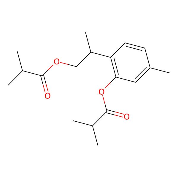 2D Structure of [(2R)-2-[4-methyl-2-(2-methylpropanoyloxy)phenyl]propyl] 2-methylpropanoate