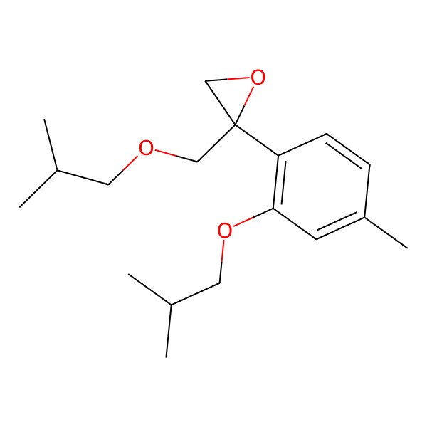 2D Structure of (2R)-2-[4-methyl-2-(2-methylpropoxy)phenyl]-2-(2-methylpropoxymethyl)oxirane
