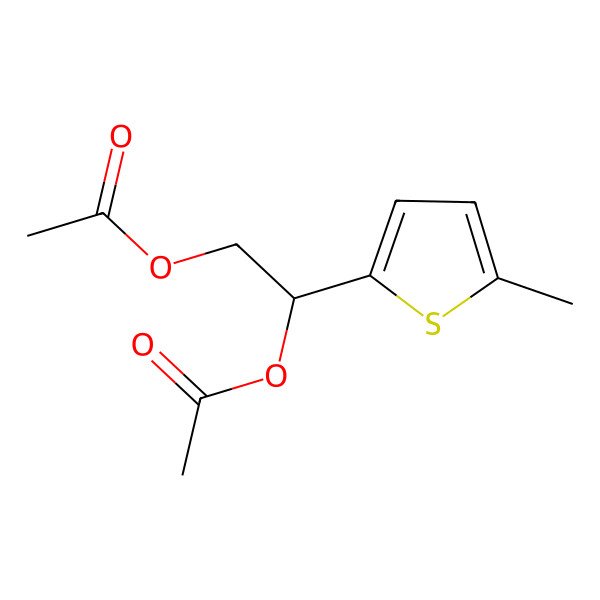 2D Structure of [(2R)-2-acetyloxy-2-(5-methylthiophen-2-yl)ethyl] acetate