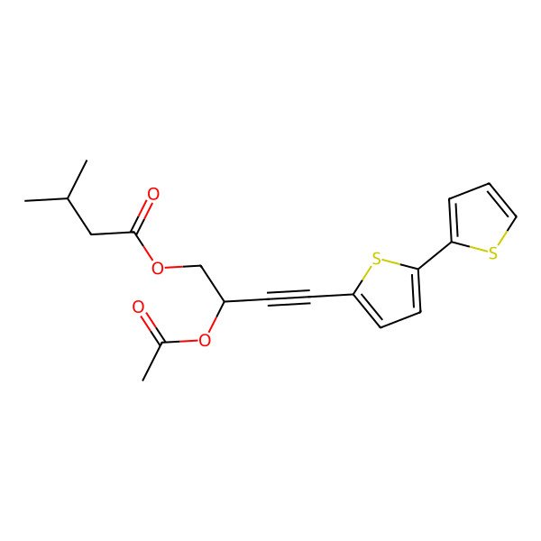 2D Structure of [(2R)-2-acetyloxy-4-(5-thiophen-2-ylthiophen-2-yl)but-3-ynyl] 3-methylbutanoate