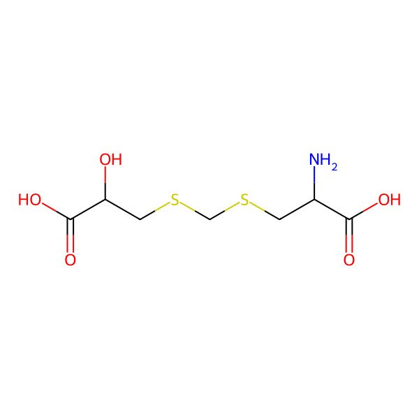 2D Structure of (2R)-2-amino-3-[[(2R)-2-carboxy-2-hydroxyethyl]sulfanylmethylsulfanyl]propanoic acid