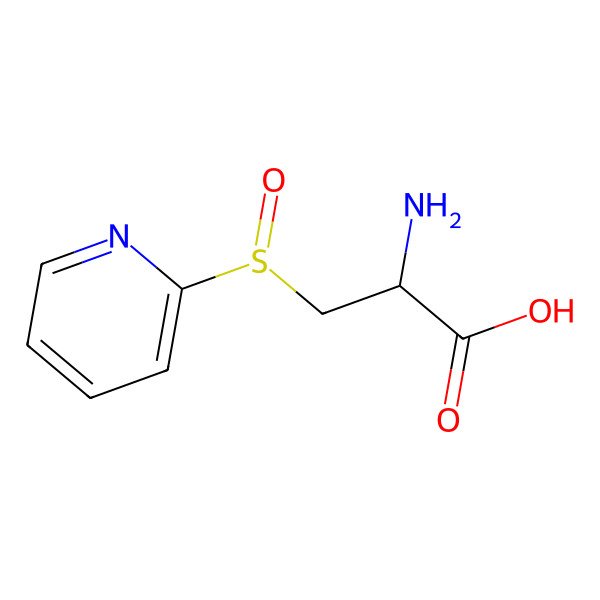 2D Structure of (2R)-2-amino-3-[(S)-pyridin-2-ylsulfinyl]propanoic acid
