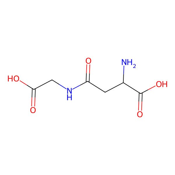 2D Structure of (2R)-2-amino-4-(carboxymethylamino)-4-oxobutanoic acid