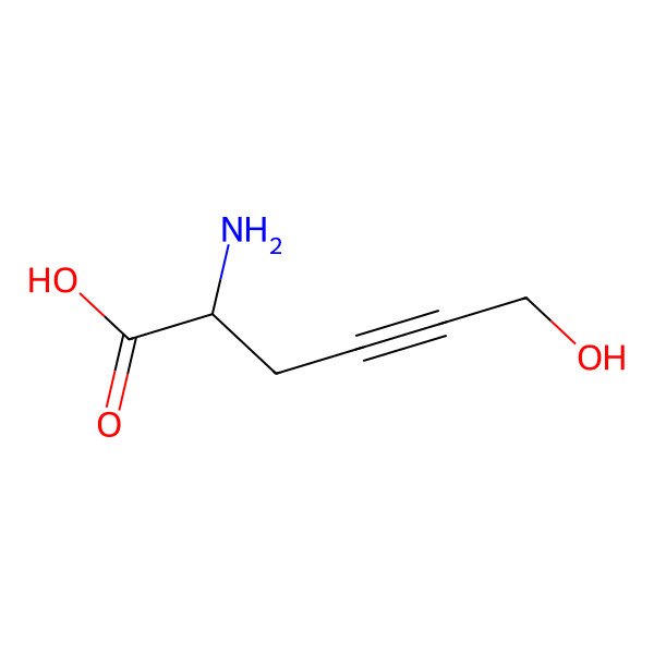 2D Structure of (2R)-2-amino-6-hydroxyhex-4-ynoic acid