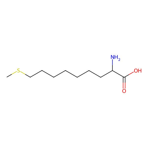 2D Structure of (2R)-2-amino-9-methylsulfanylnonanoic acid