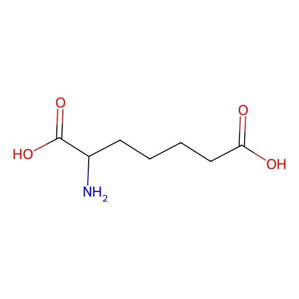 2D Structure of (2R)-2-aminoheptanedioic acid