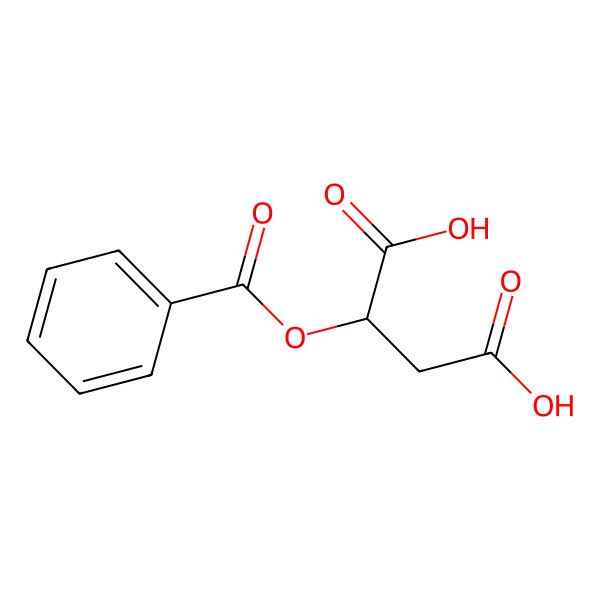 2D Structure of (2R)-2-benzoyloxybutanedioic acid