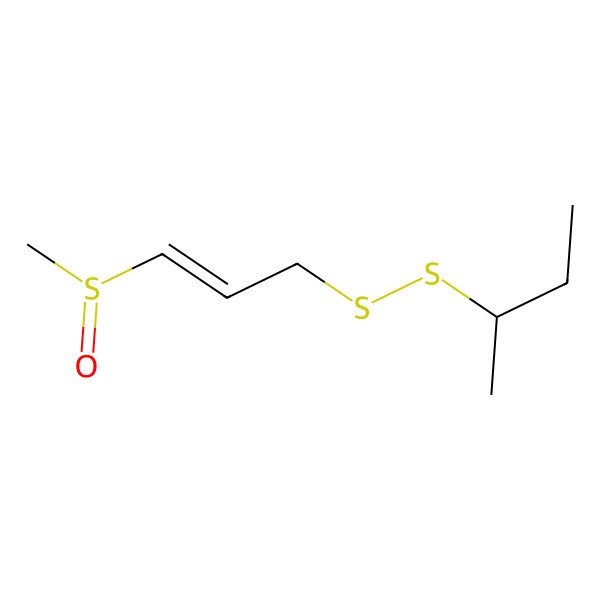 2D Structure of (2R)-2-[[(E)-3-[(R)-methylsulfinyl]prop-2-enyl]disulfanyl]butane