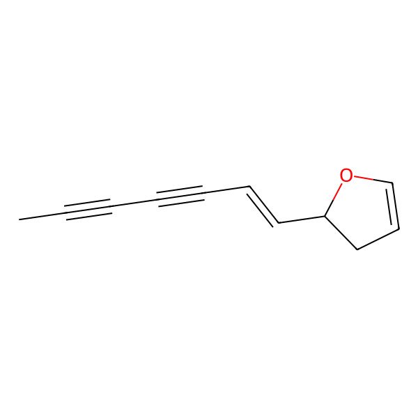 2D Structure of (2R)-2-[(E)-hept-1-en-3,5-diynyl]-2,3-dihydrofuran