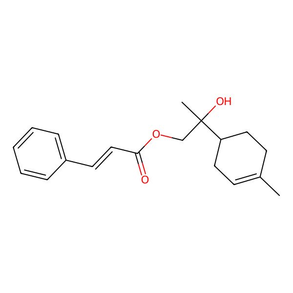 2D Structure of [(2R)-2-hydroxy-2-[(1R)-4-methylcyclohex-3-en-1-yl]propyl] (E)-3-phenylprop-2-enoate