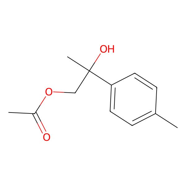 2D Structure of [(2R)-2-hydroxy-2-(4-methylphenyl)propyl] acetate