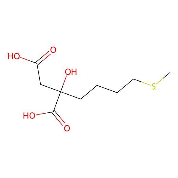 2D Structure of (2R)-2-hydroxy-2-(4-methylsulfanylbutyl)butanedioic acid