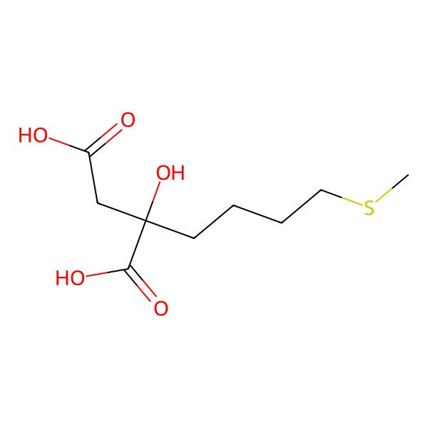 2D Structure of (2R)-2-hydroxy-2-(4-methylsulfanylbutyl)butanedioic acid 2D Structure of (2R)-2-hydroxy-2-(4-methylsulfanylbutyl)butanedioic acid