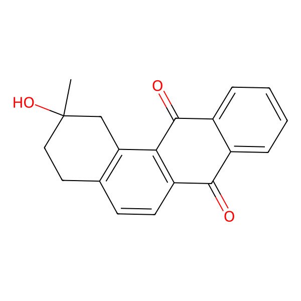 2D Structure of (2R)-2-hydroxy-2-methyl-3,4-dihydro-1H-benzo[a]anthracene-7,12-dione