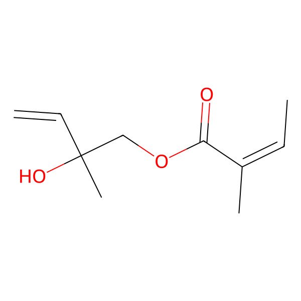 2D Structure of [(2R)-2-hydroxy-2-methylbut-3-enyl] (Z)-2-methylbut-2-enoate