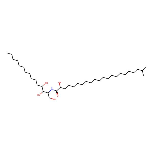 2D Structure of (2R)-2-hydroxy-21-methyl-N-[(2S,3S,4R)-1,3,4-trihydroxypentadecan-2-yl]docosanamide